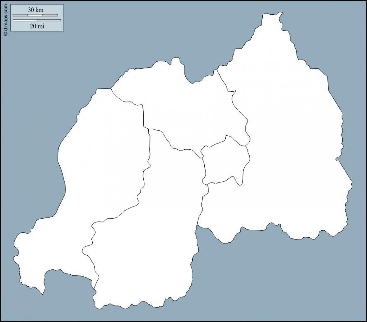 Rwanda kaart uiteensetting