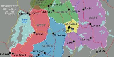 Kaart van Rwanda, kigali
