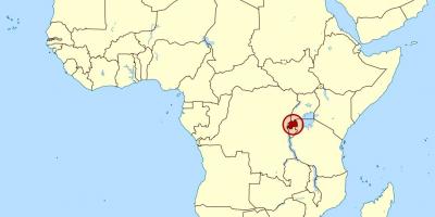 Kaart van Rwanda-afrika