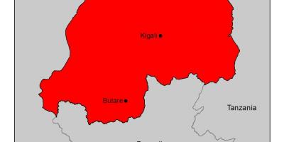 Kaart van Rwanda malaria
